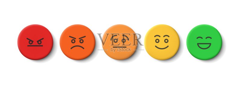 表情符号满意度评级量表图标素材