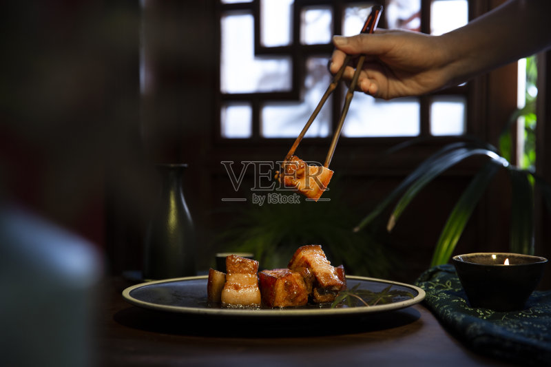 中餐:东坡肉照片摄影图片