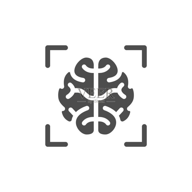 人工智能剪影矢量图标图标素材