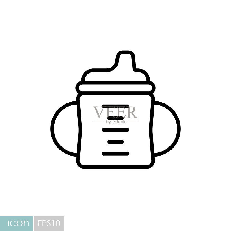 幼儿饮水杯矢量图标图标素材