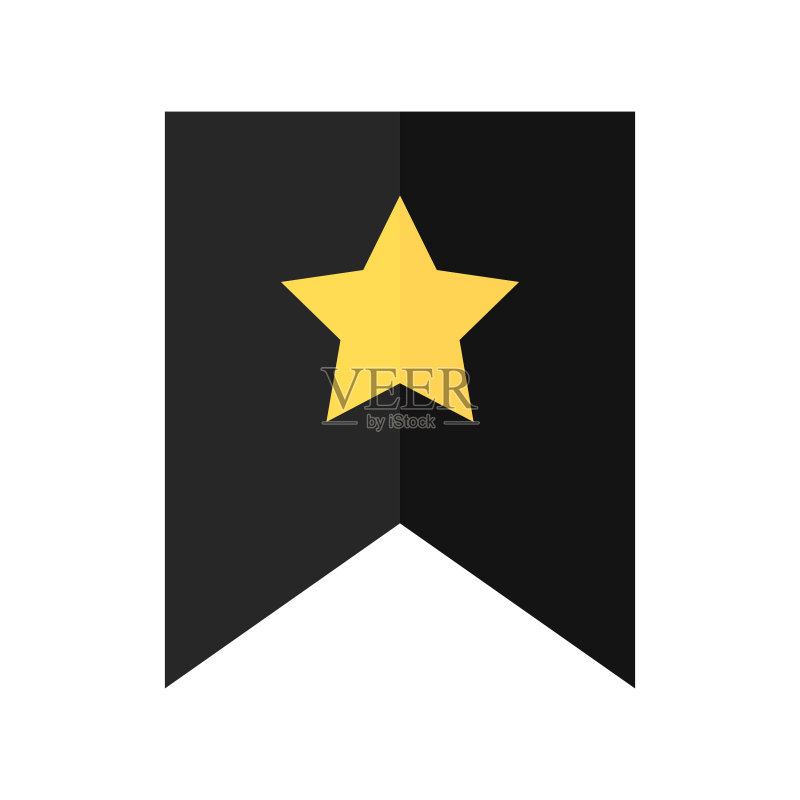 带星书签图标,收藏夹标签,可编辑矢量图标素材