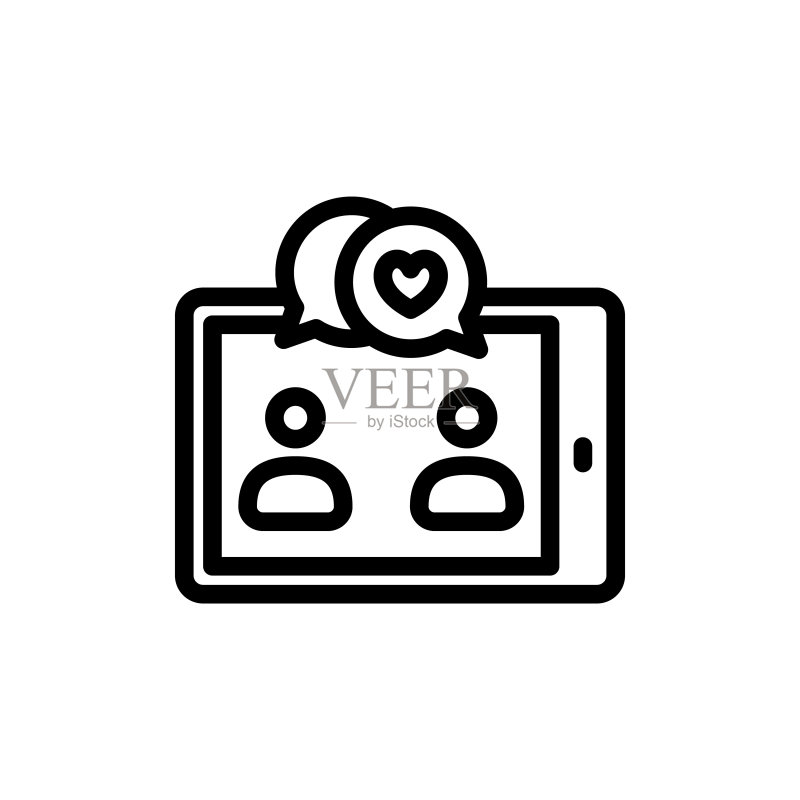 在线约会矢量图标图标素材