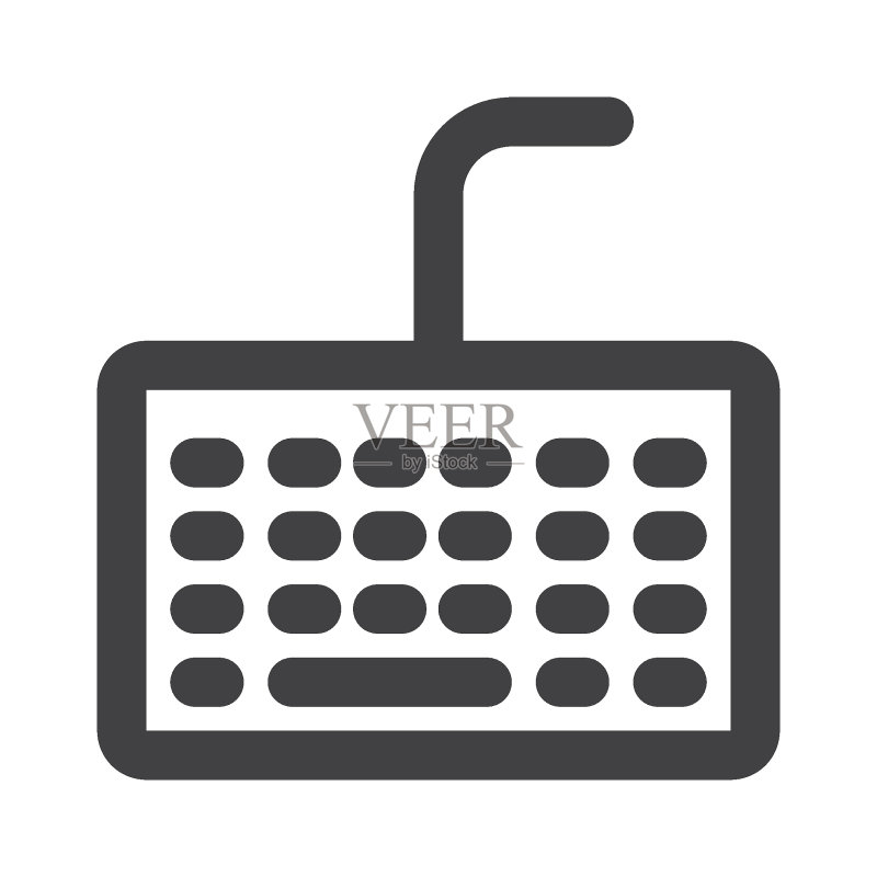 电脑键盘线性图标图标素材