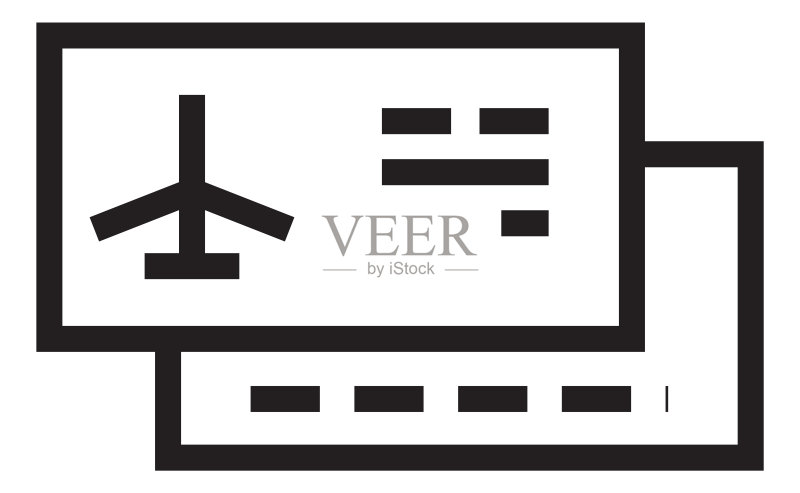 飞机票图标图标素材