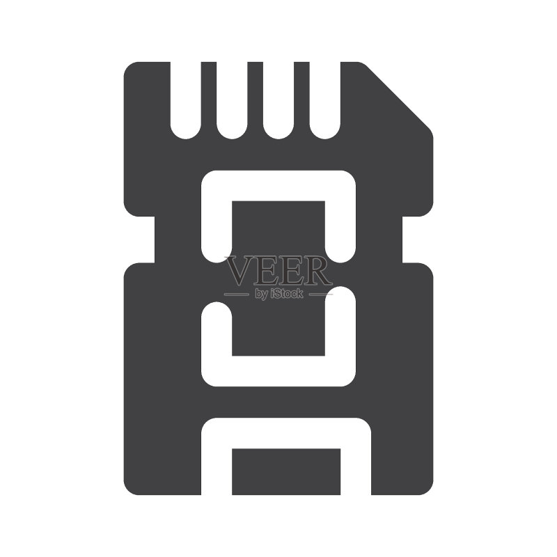 Micro SD卡矢量图标图标素材