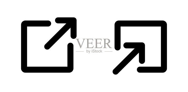 白色背景上的调整大小图标集矢量图图标素材
