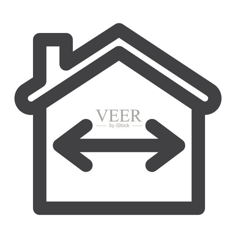 房屋尺寸线条图标图标素材