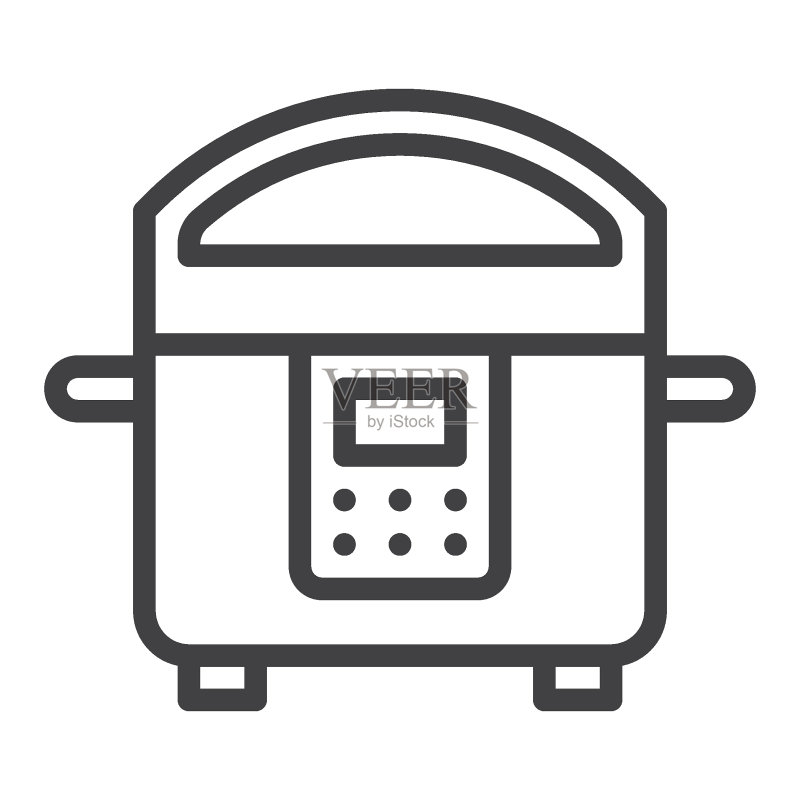 蒸锅线条图标图标素材