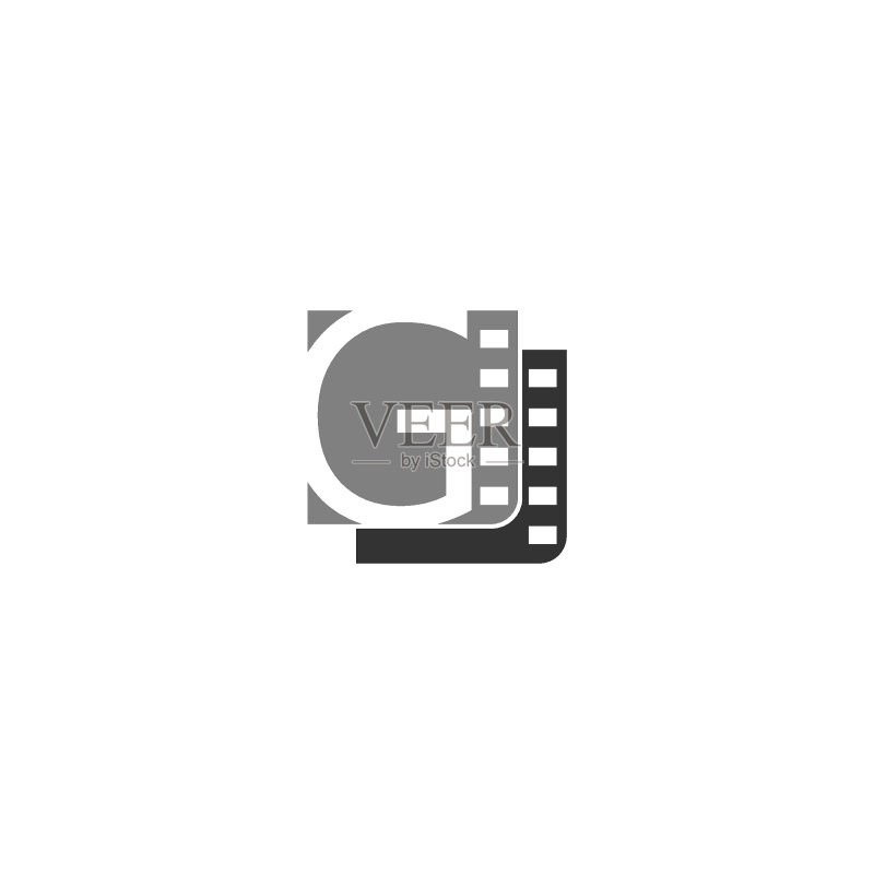 胶片插图模板中的字母G图标图标素材