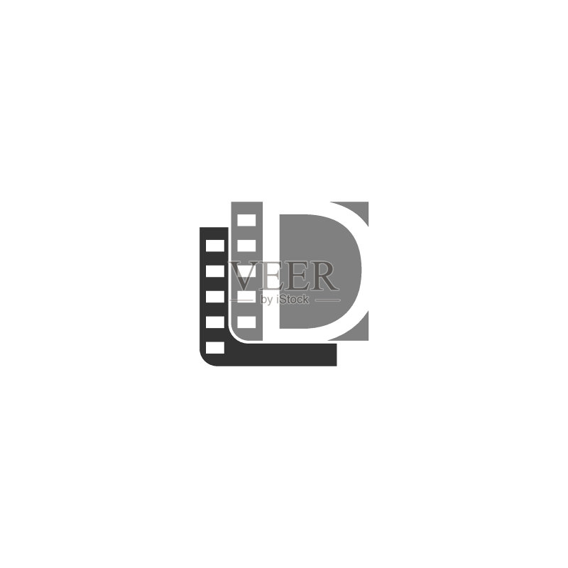 胶片中的字母D图标插图模板图标素材