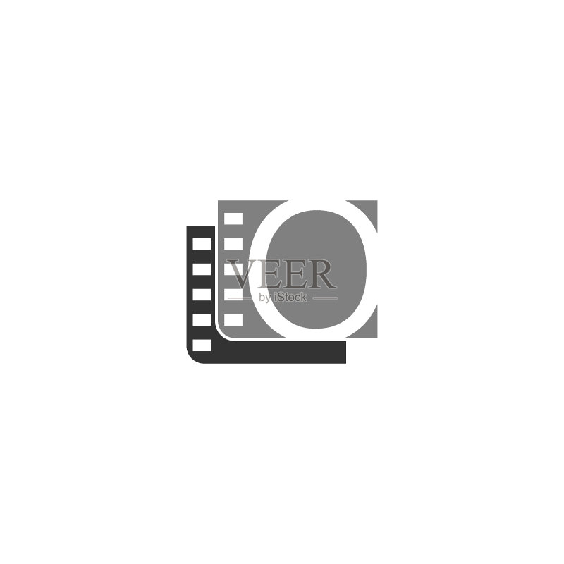 胶片插图模板中的字母O图标图标素材
