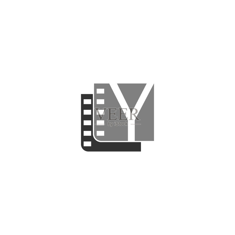 胶片插图模板中的字母Y图标图标素材