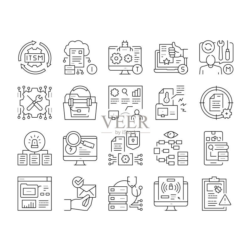 事件管理图标集矢量素材图标素材