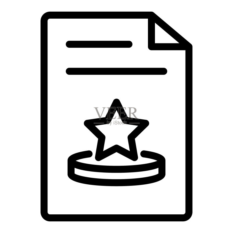 文档平面图标孤立在白色背景上图标素材