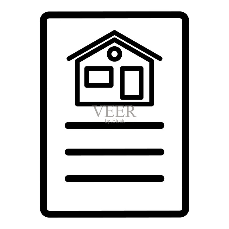 文档平面图标孤立在白色背景上图标素材
