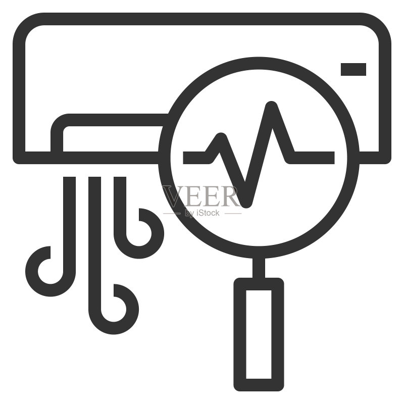 监控图标线条矢量图图标素材