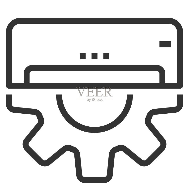 工程图标线性矢量图图标素材
