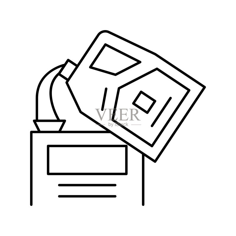 矢量注油线图标图标素材