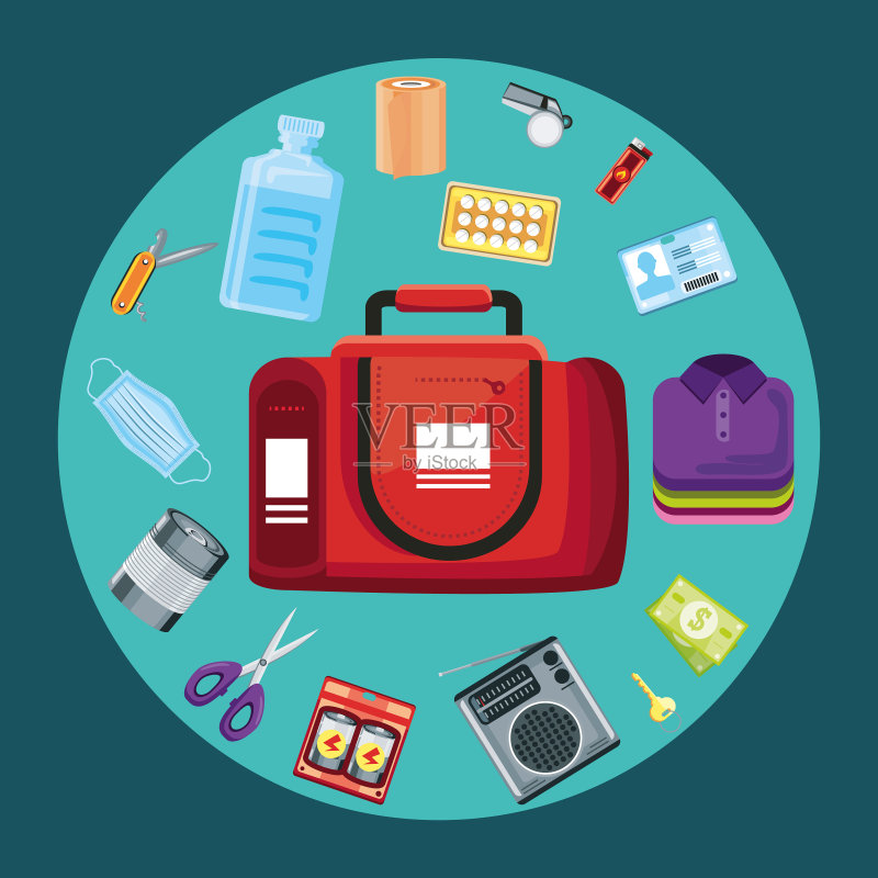 灾难应急包图标素材