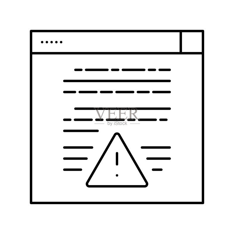 带病毒的网站线性图标矢量图图标素材