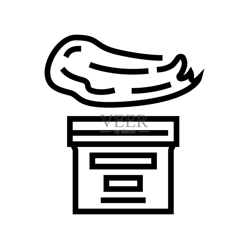 羊毛脂羊毛蜡线条图标矢量图图标素材