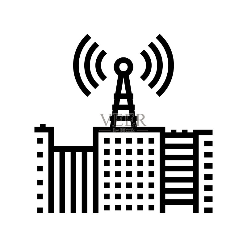 模拟发射器线性图标矢量图图标素材