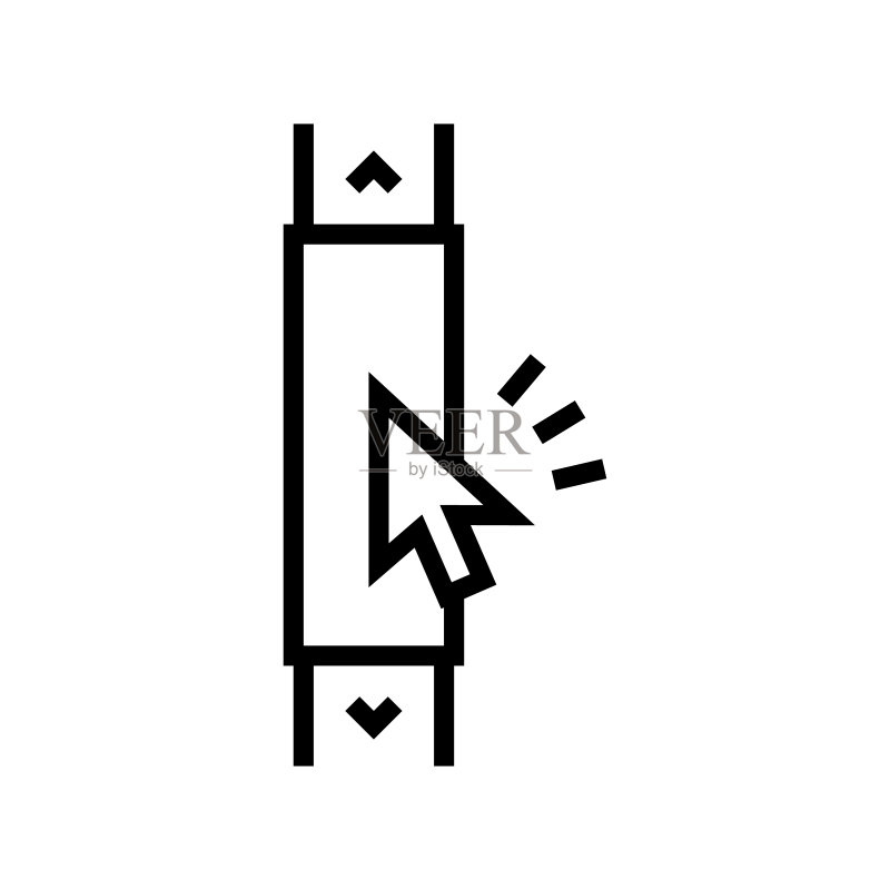 电脑滚动条线性图标矢量图图标素材