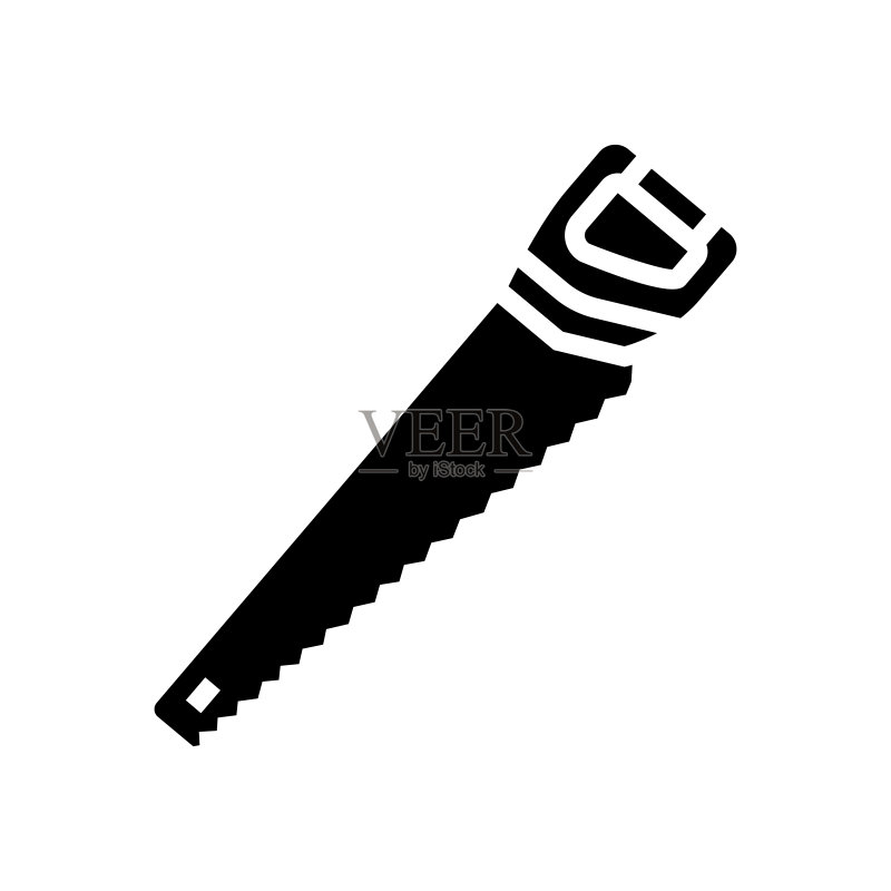 锯子设备字形图标矢量插画图标素材