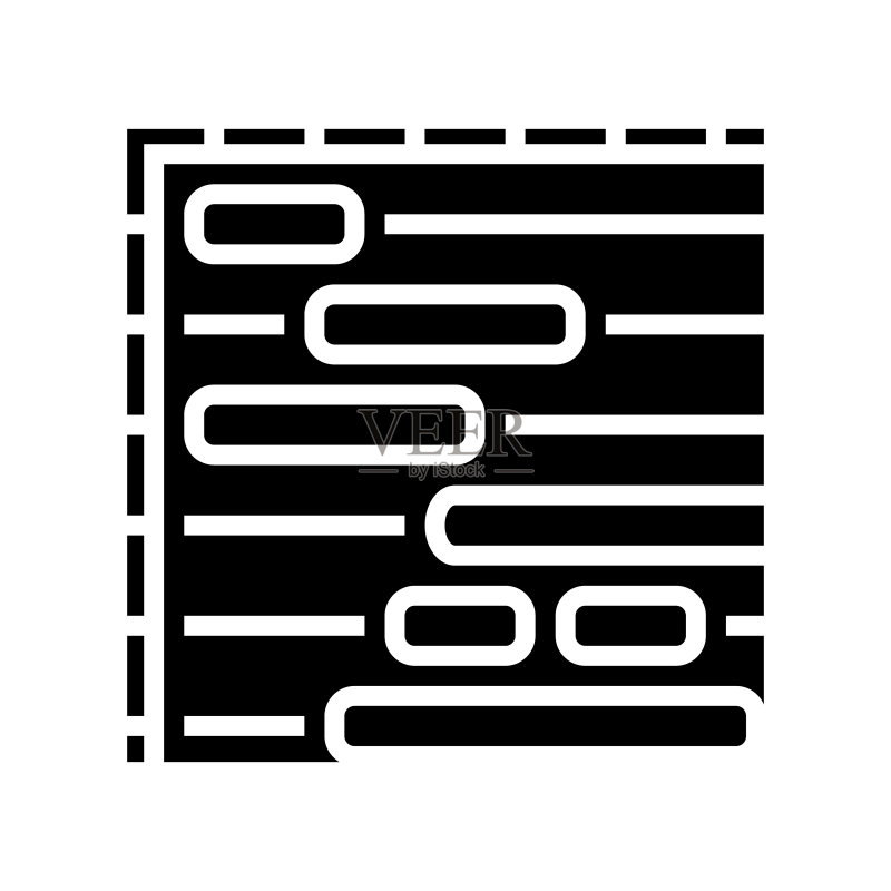 甘特图字形图标矢量图图标素材