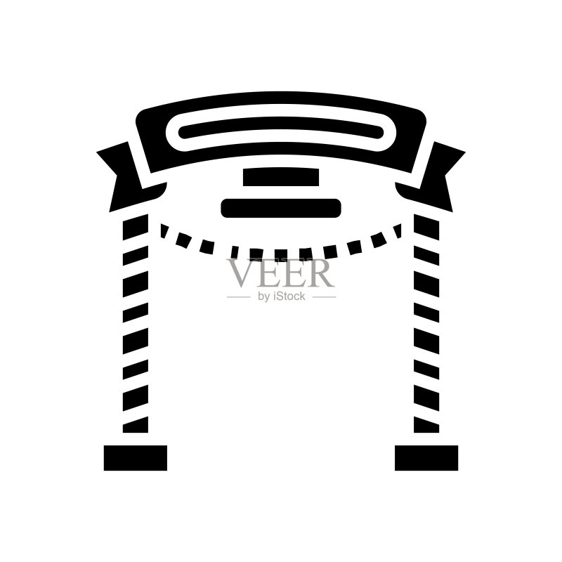 游乐园入口标志符号矢量图图标素材