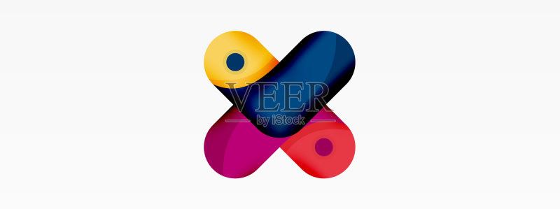 创意几何壁纸圆形箭头形状图标素材