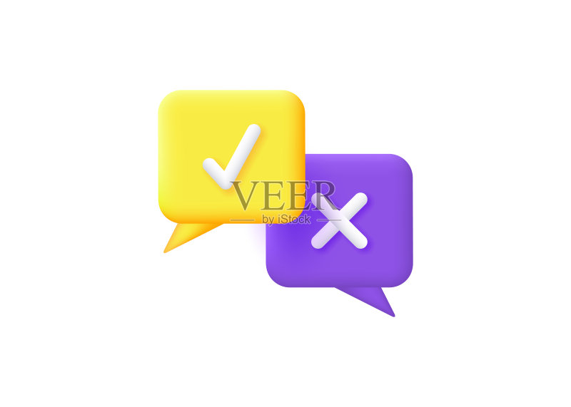 带“是”或“否”调查按钮图标图标素材