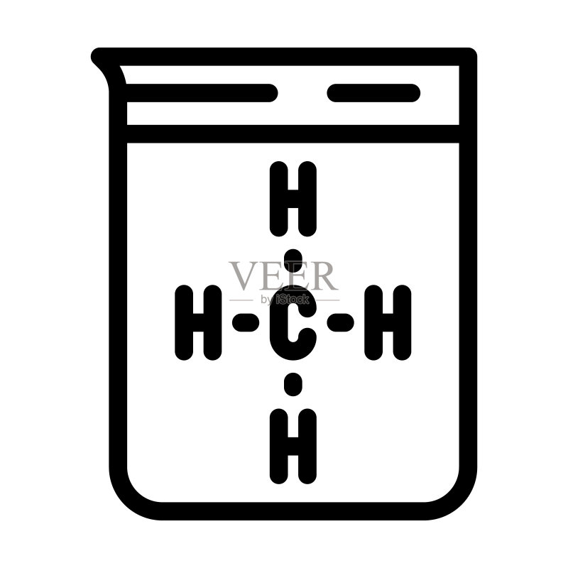 有机化学线条图标矢量插画图标素材
