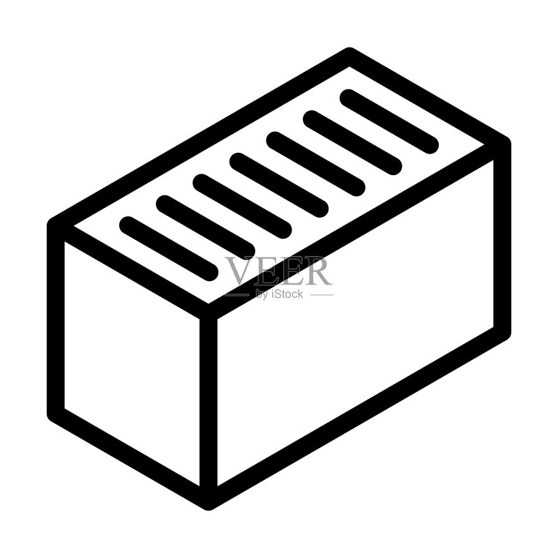 双层砖线性图标矢量图图标素材