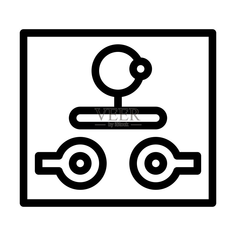 温度开关线性图标矢量图图标素材