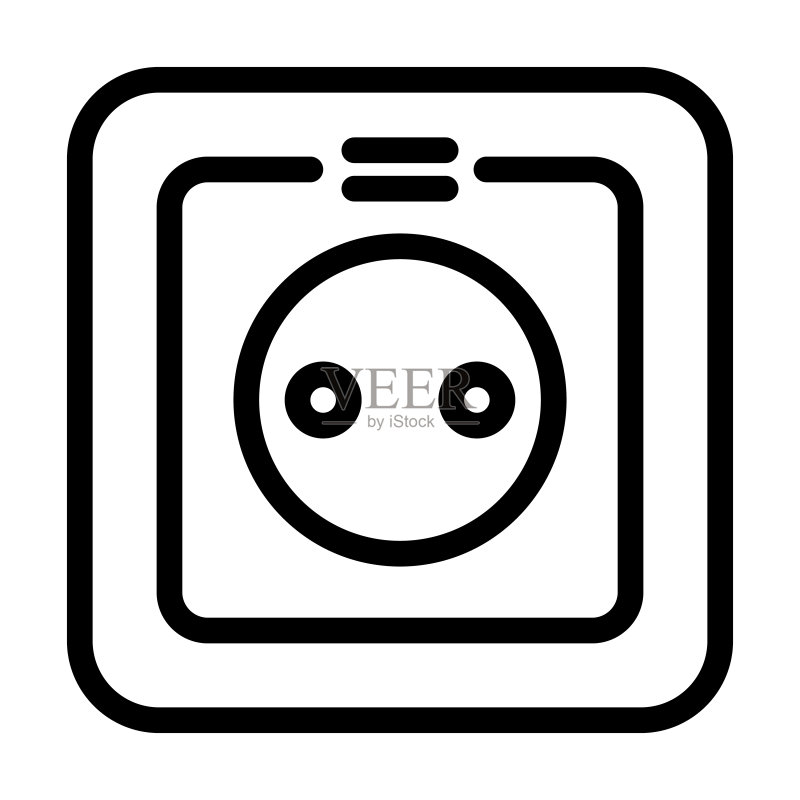 DC电源线图标矢量图图标素材