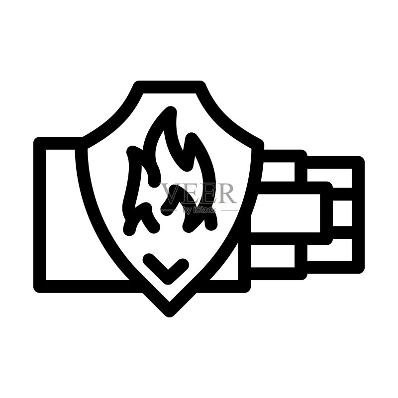 耐火电缆线图标矢量图图标素材