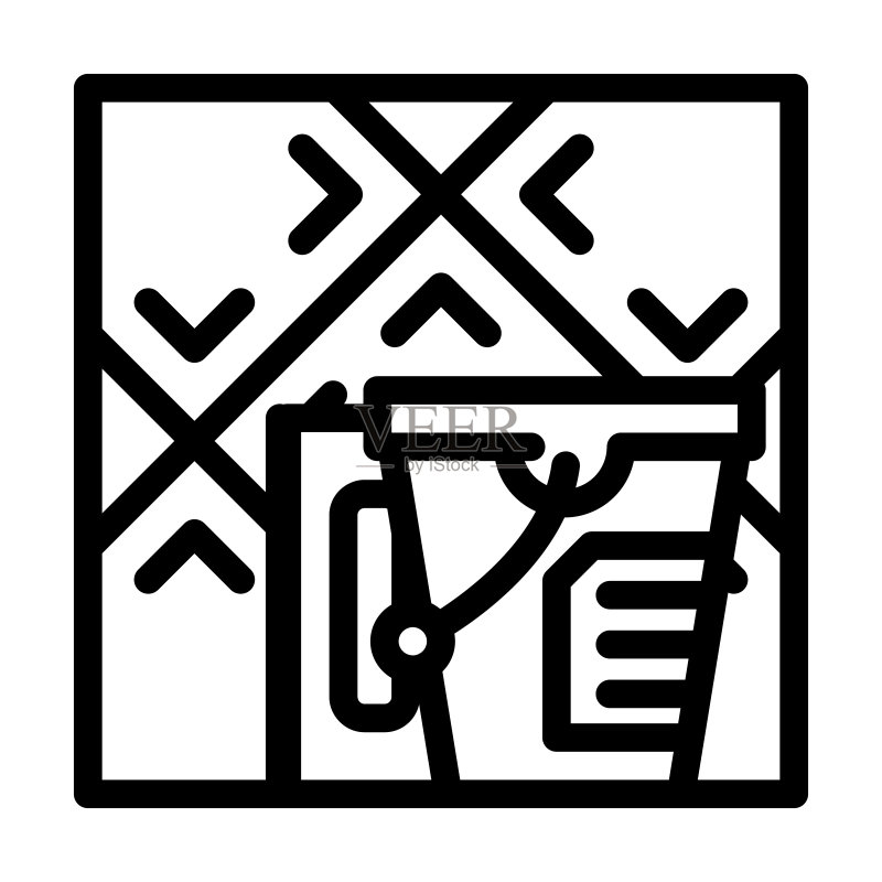 瓷砖安装用品线性图标矢量图图标素材
