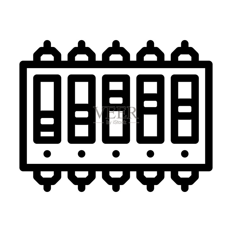 DIP电子线图标矢量图图标素材
