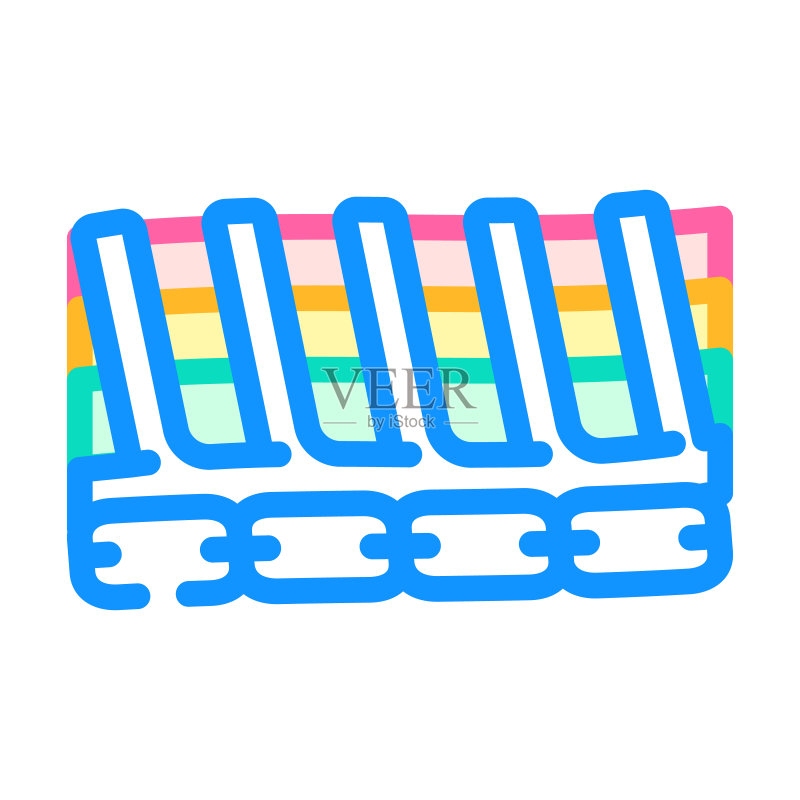 柔性电缆彩色图标矢量图图标素材