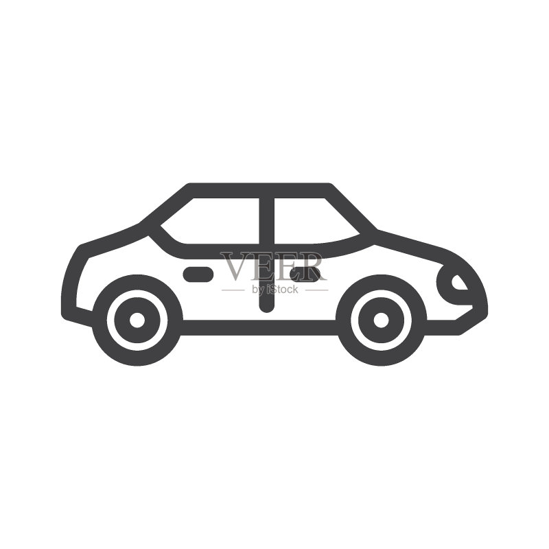 轿车线条图标图标素材