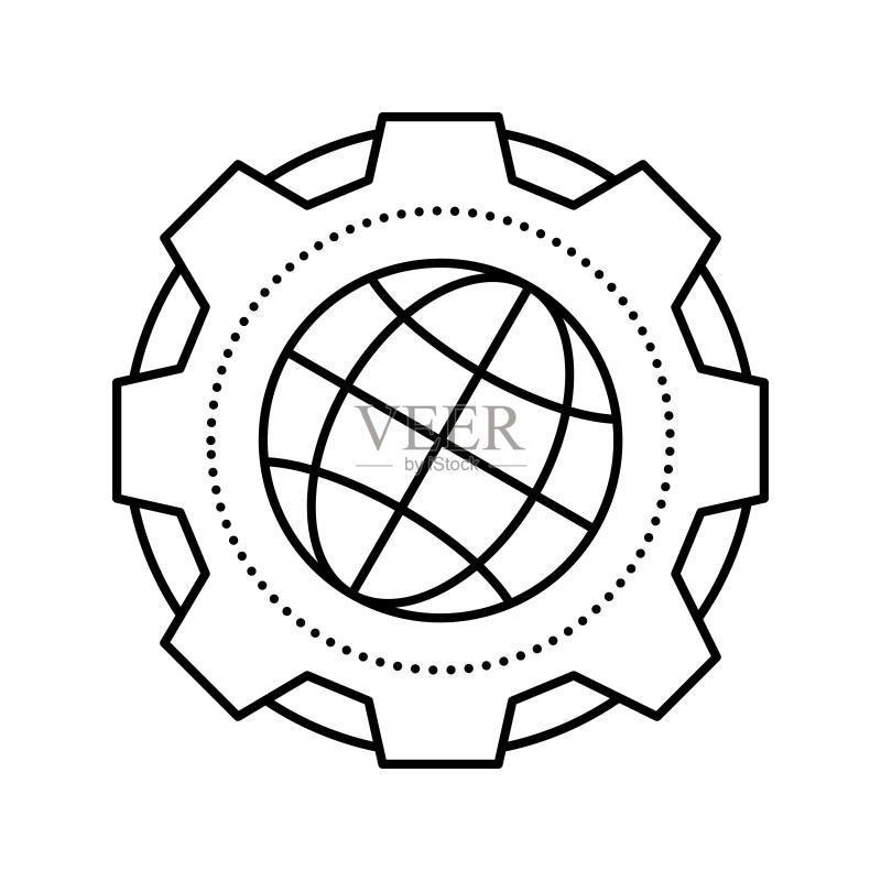 地球地质研究线性图标矢量图图标素材