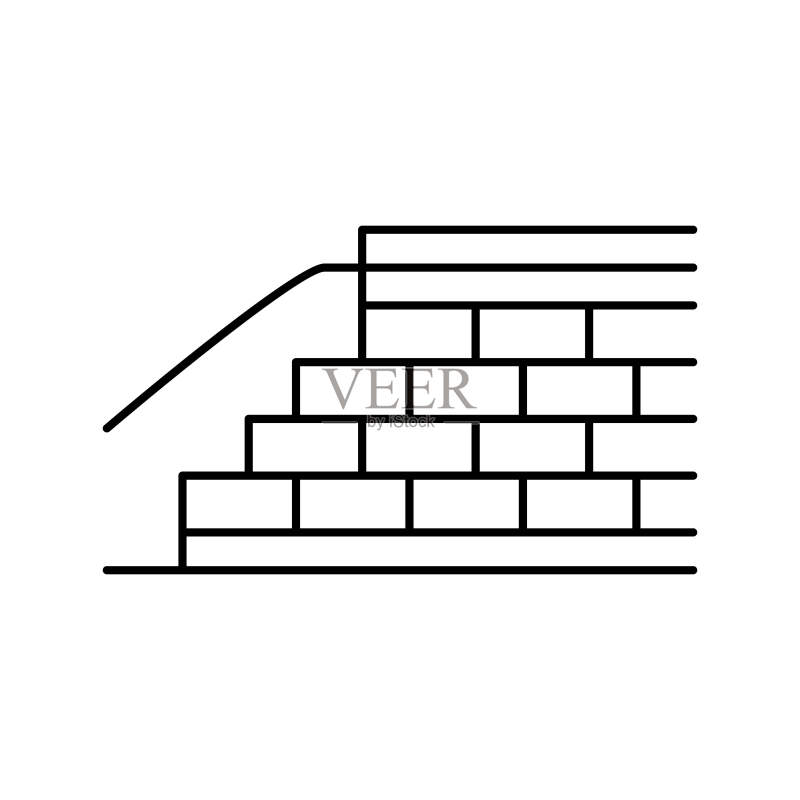 堤防建设线图标矢量图图标素材
