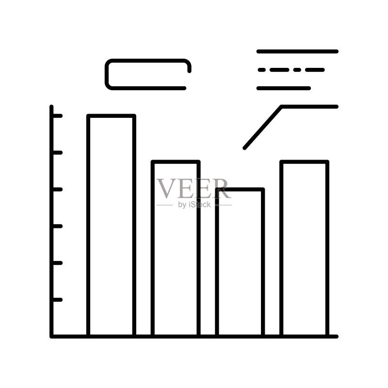 信息图分析线图标矢量图图标素材