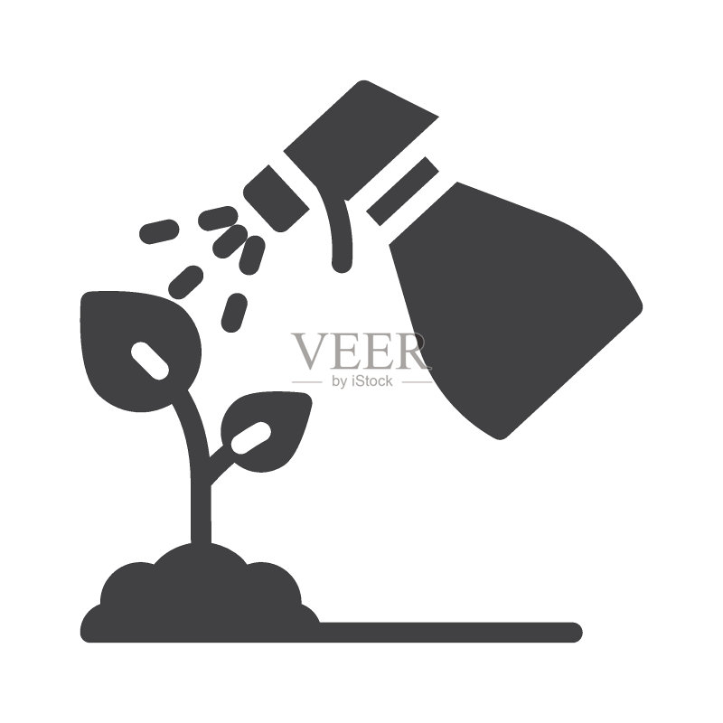 喷洒植物矢量图标图标素材