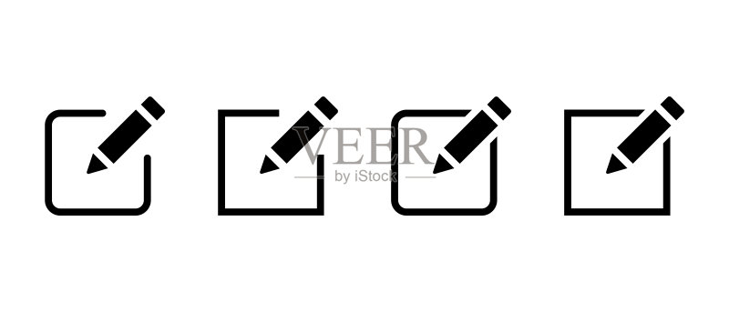 编辑文本矢量图标集。注册符号图标素材