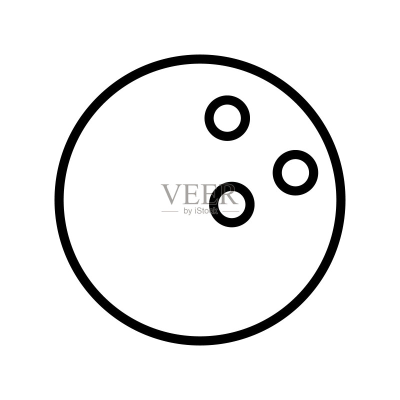保龄球扁平线条图标:体育游戏 - 球瓶和球,用于移动概念和网页设计的轮廓标志、商店图标素材