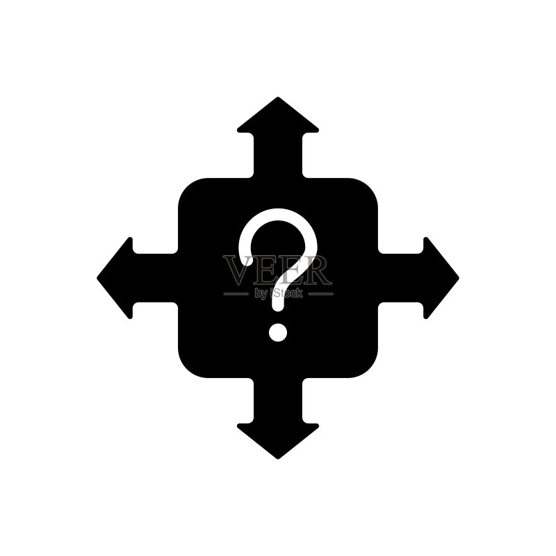 黑色方向标志图示图标素材