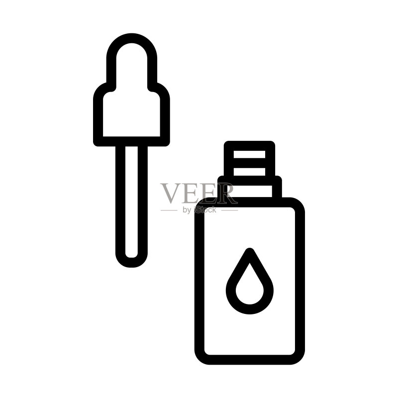 美容系列护肤图标。在白色背景上隔离的纤细线性护肤、美容、皮肤轮廓图标。用于网站和移动设备的线条矢量护肤标志、符号。图标素材