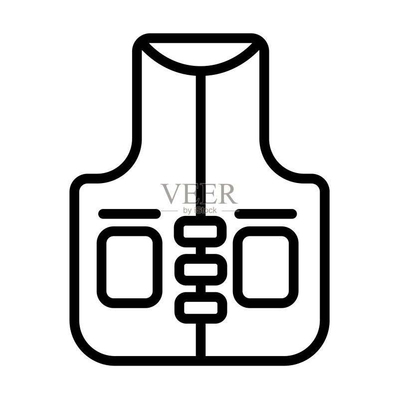 露营系列渔具背心图标图标素材